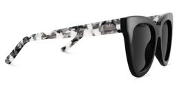 Yaser Cateye Black Sunglasses3