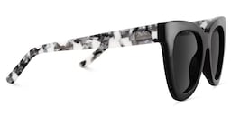 Yaser Cateye Black Sunglasses3