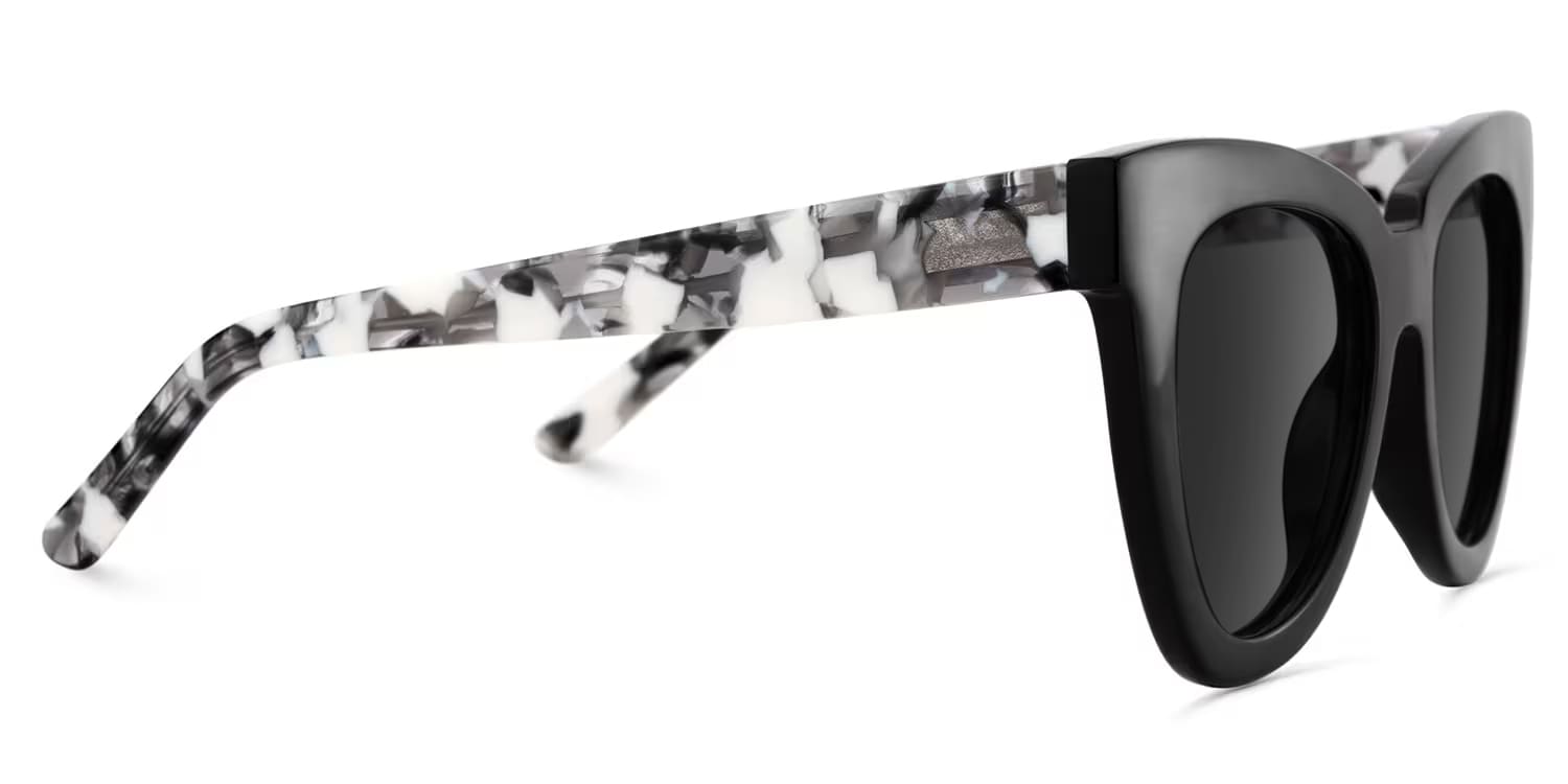 Yaser Cateye Black Sunglasses3