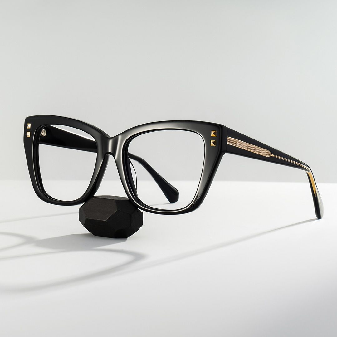 Tessia Black Square Glasses Women's Glasses| Zeelool0