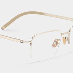Carson Rectangle Light Gold Glasses5