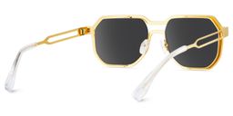 Hype Geometric Gold Glasses4