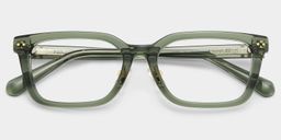 Remy Green Rectangle Glasses2