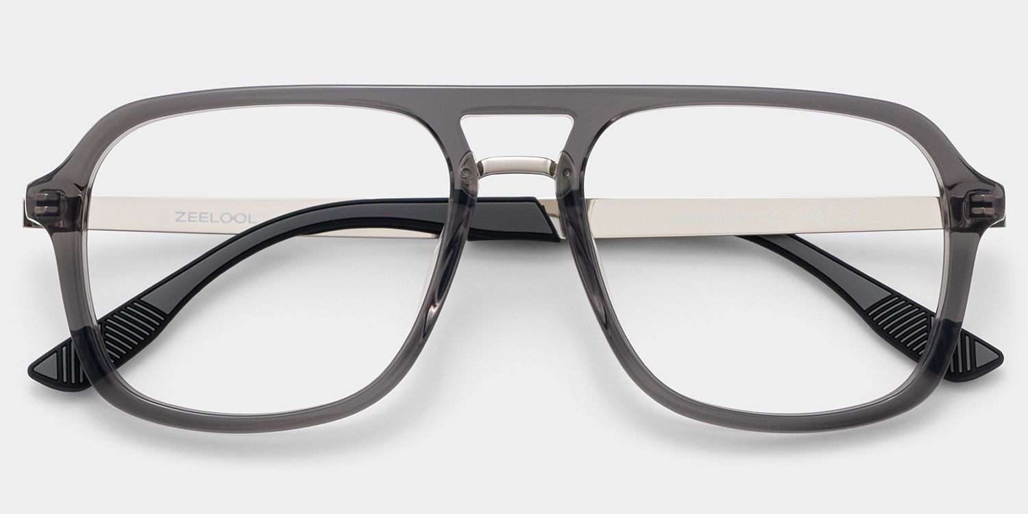 Ryder Black Aviator Mixed Frame Glasses for unisex | ZEELOOL