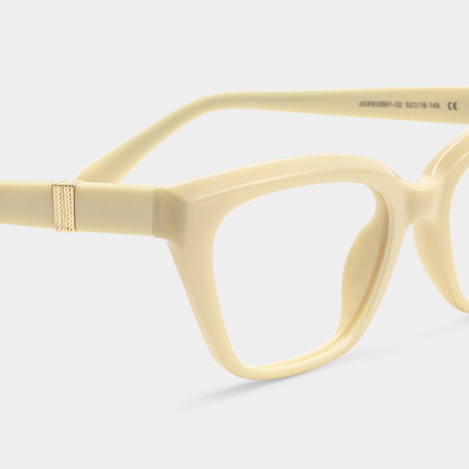 Quincy Cat Eye White Eyeglass Frame for Women | ZEELOOL5