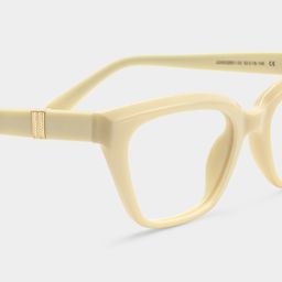 Quincy White Cat-eye Glasses5