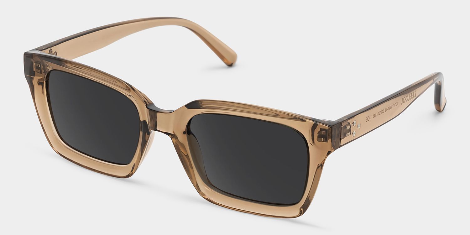 Grover Rectangle Beige Sunglasses for Women & Men | ZEELOOL2