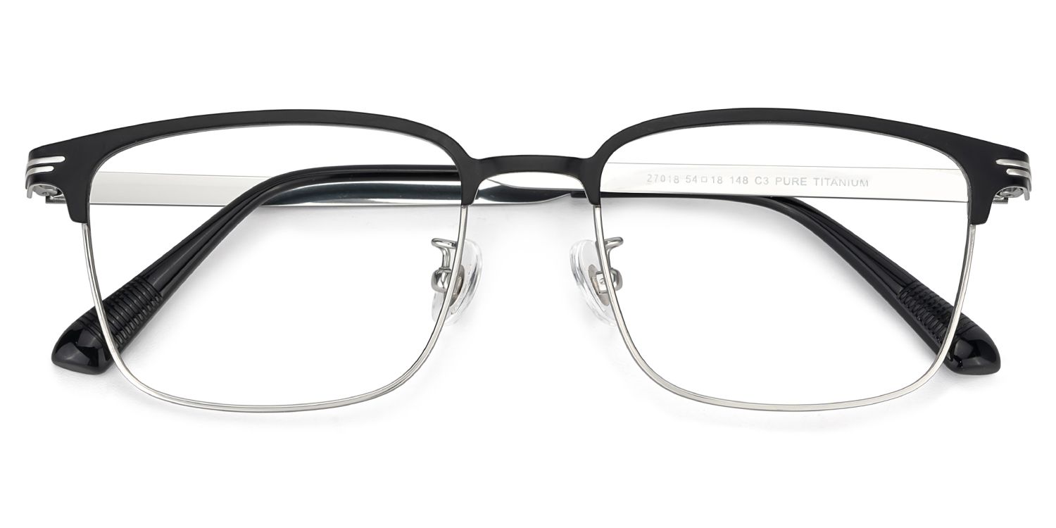 Men's Titanium Glasses Frames with Browline Shape2