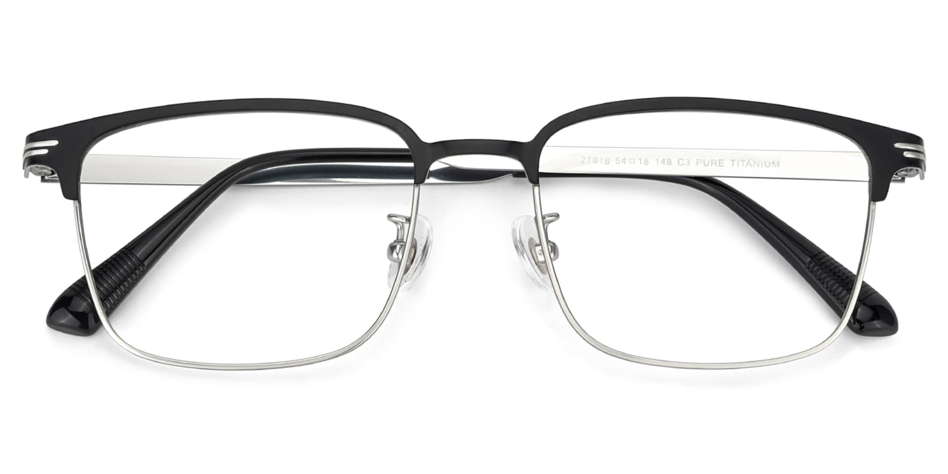 Men's Titanium Glasses Frames with Browline Shape2