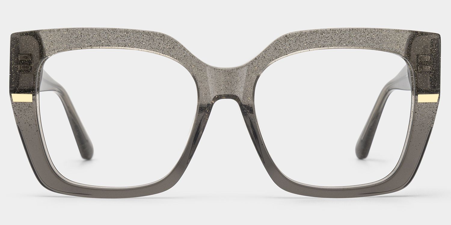 Mavis Square Burgundy Glasses Frames with Glittering Powder| ZEELOOL