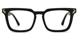 Bashir Rectangle Black Glasses1