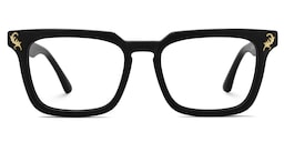 Bashir Rectangle Black Glasses1
