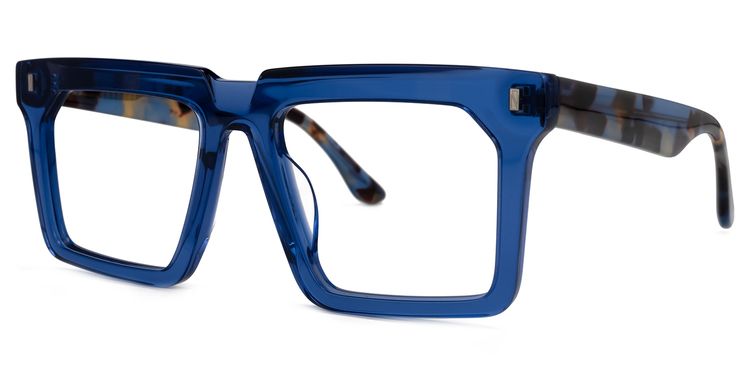 Moreland Rectangle Blue Glasses