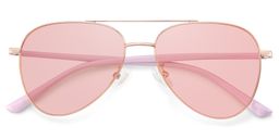 Paige Aviator Rose-Gold Sunglasses3