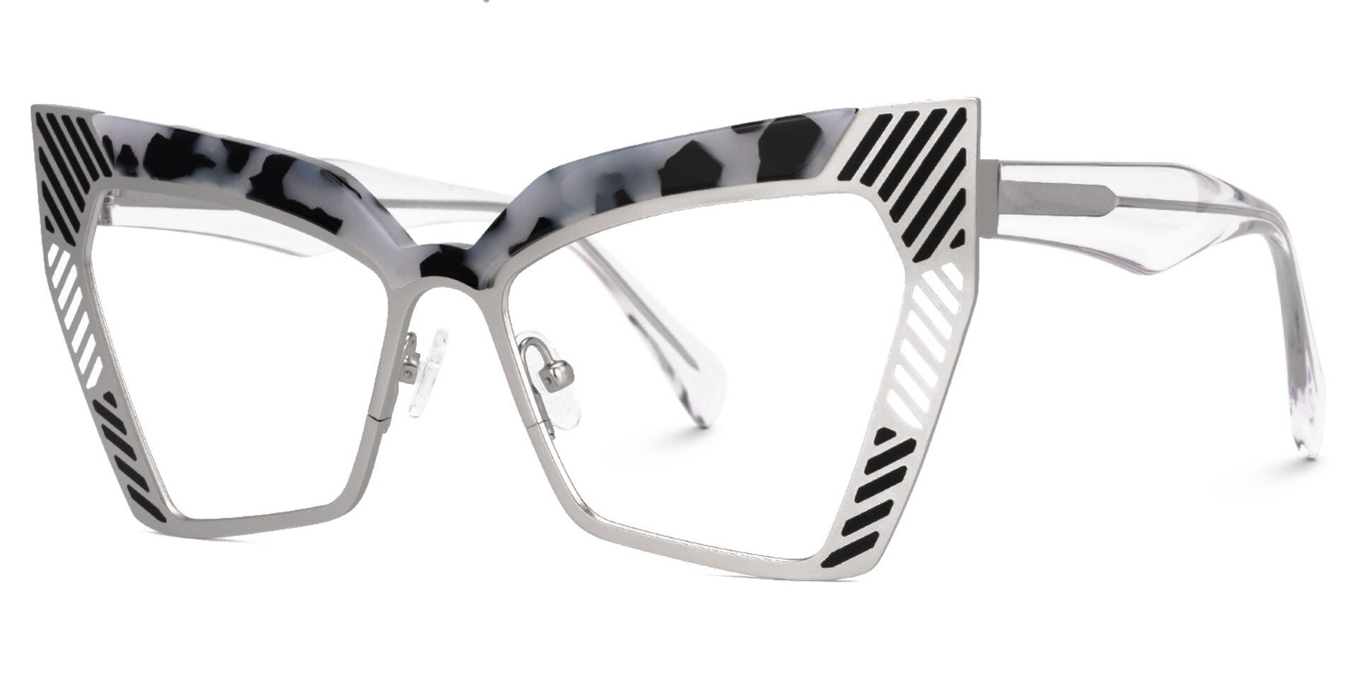 Chrishana Designer Eyeglasses in Butterfly Gray-Tortoise Frame1