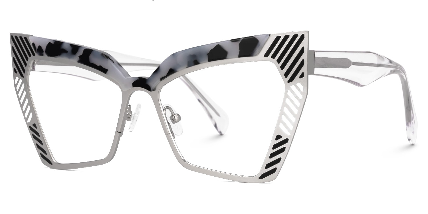 Chrishana Designer Eyeglasses in Butterfly Gray-Tortoise Frame1