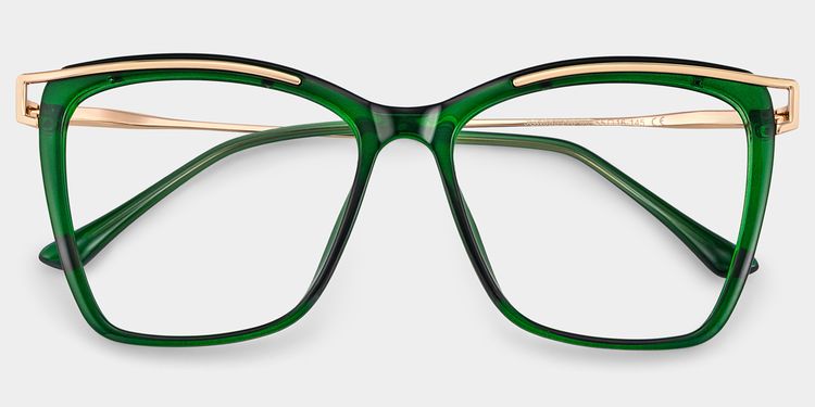 Krystle Square Green Glasses