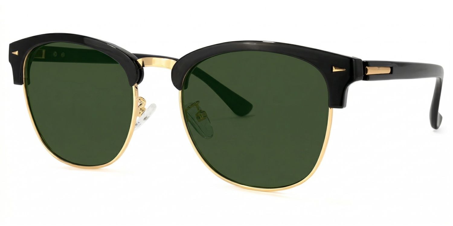 Lasha Browline Black Eyeglasses and Oval Frame1