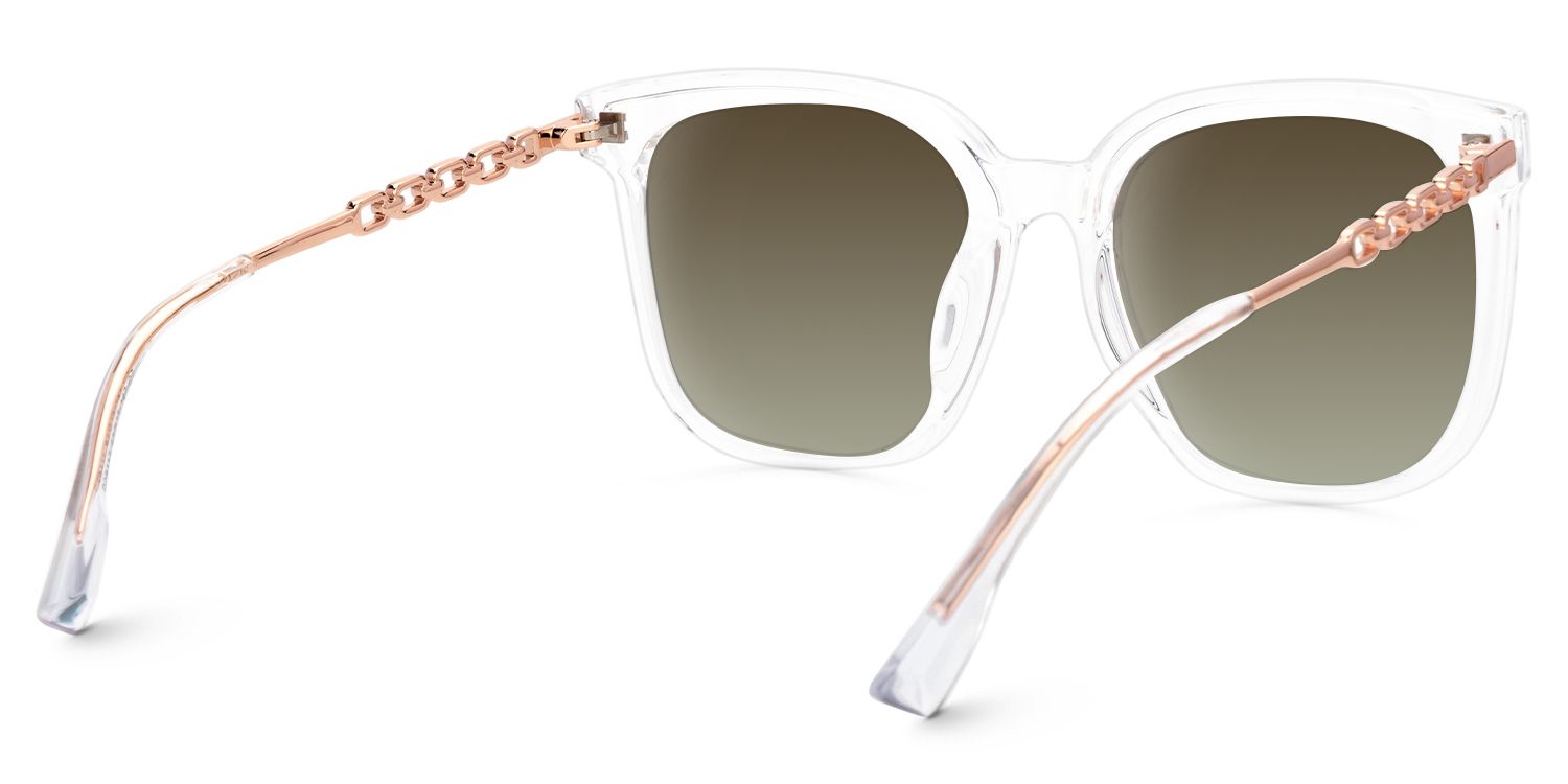 Tammie - Square Clear Frame Sunglasses3