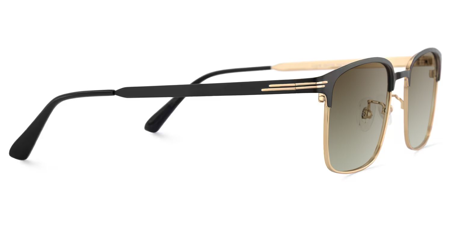 Charleston Titanium Gold Browline Frame Sunglasses | ZEELOOL3