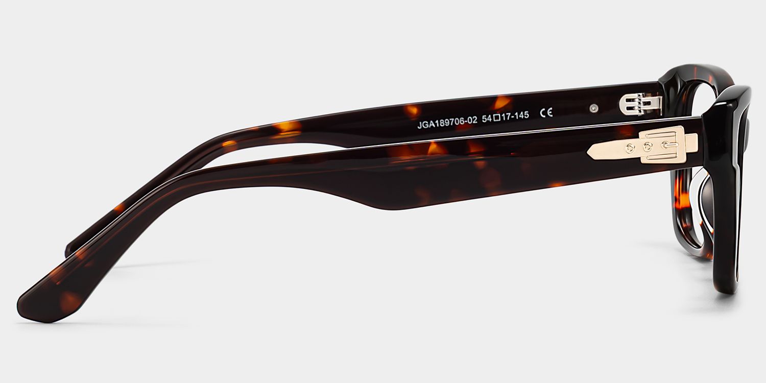 Bowie Tortoise Rectangle Glasses | ZEELOOL4