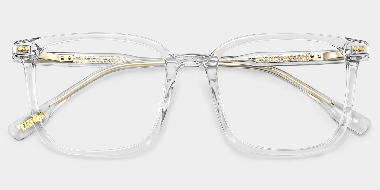 Zoe Clear Frame Glasses with Square Frame Online | ZEELOOL5