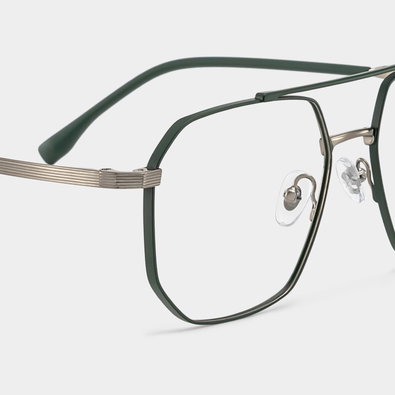 Logan Aviator Green Glasses5