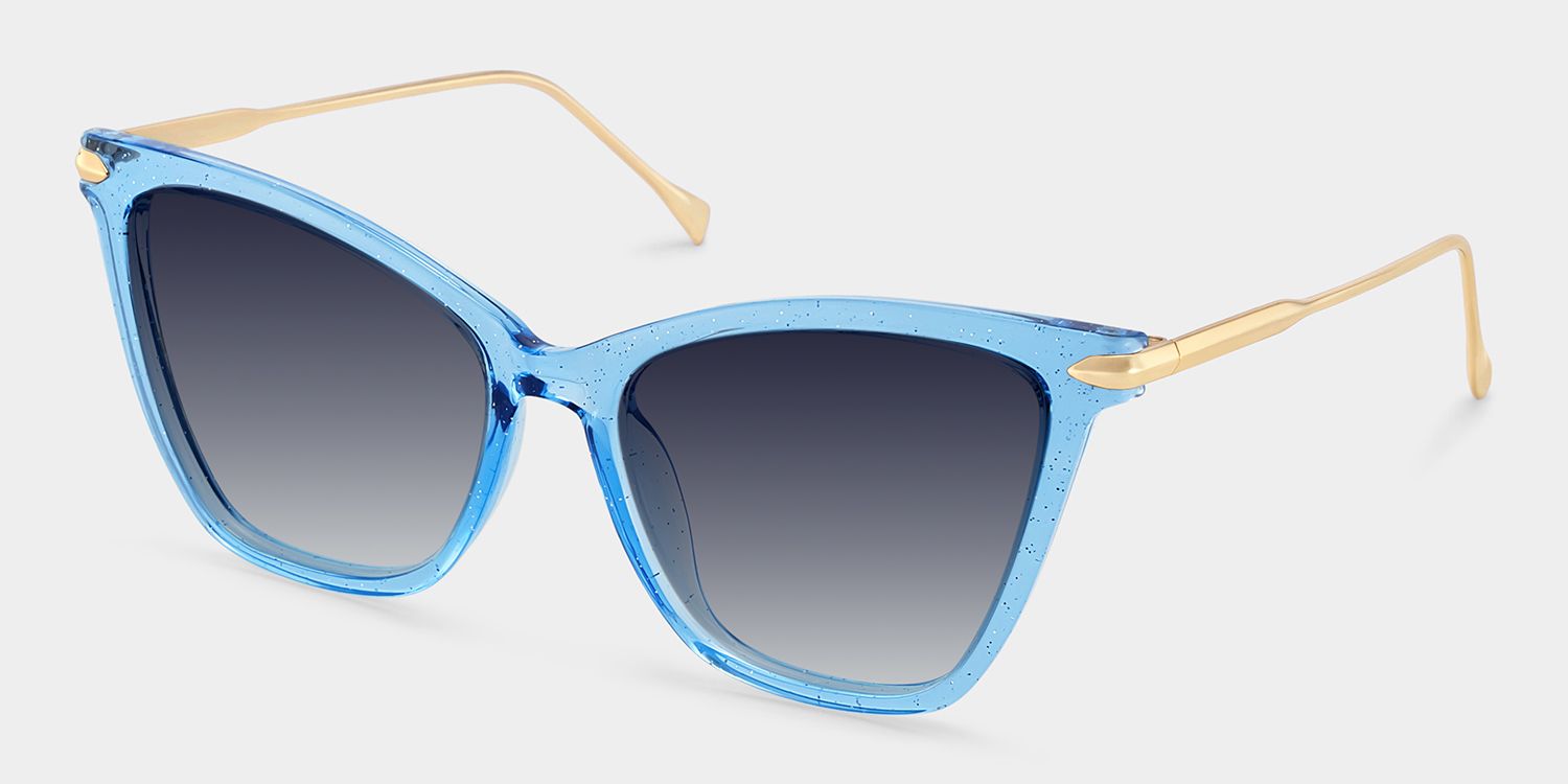 Hilary Blue Butterfly Polarized Sunglasses for Driving | ZEELOOL2