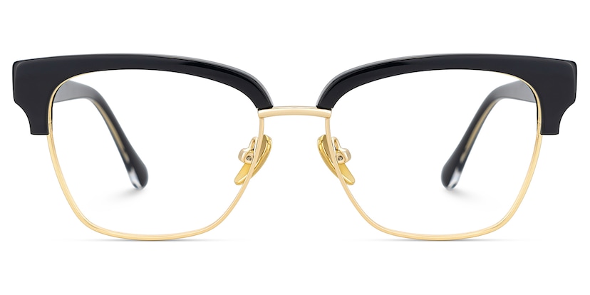 Ellis Browline Black Gold Glasses
