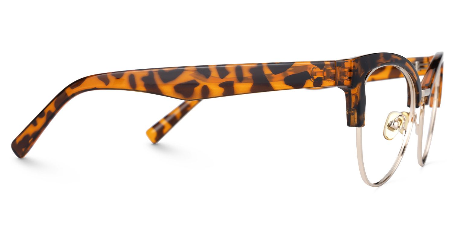Charlene Tortoise Browline Cat Eye Glasses for Women | ZEELOOL3