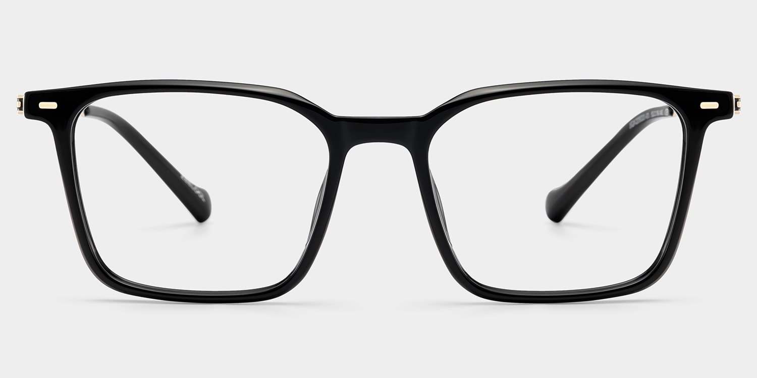 Archer Rectangle Black Glasses