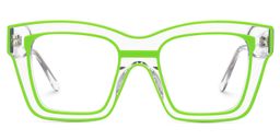 Legette Square Green Glasses0