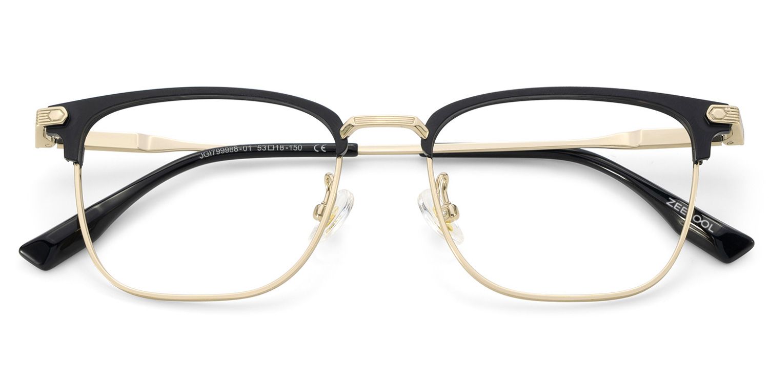 Men's Titanium Eyeglass Frames with Browline Shape2