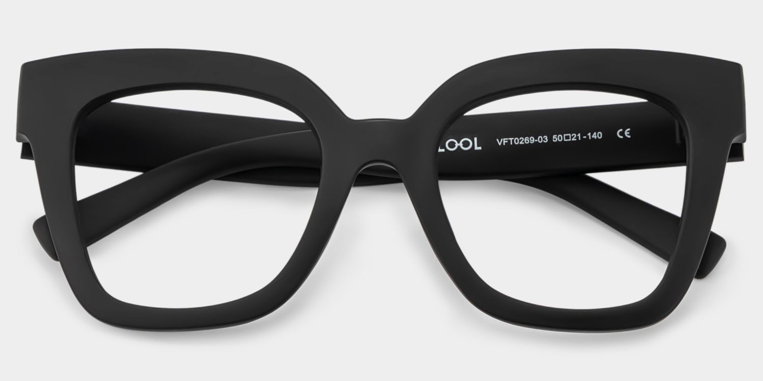 Malcolm Square Matte Black Glasses with Prescription