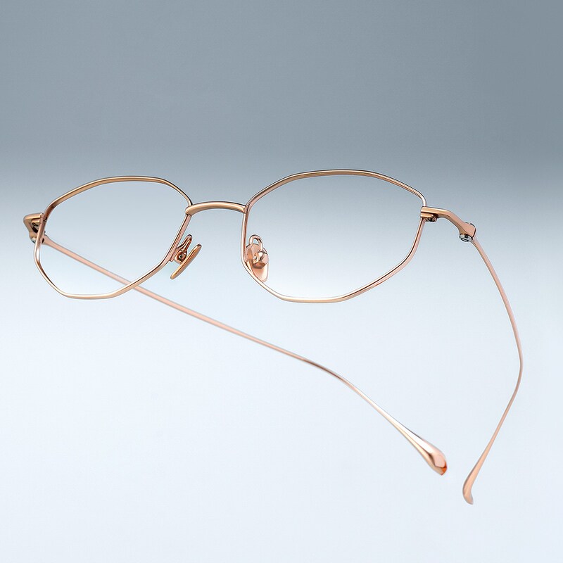 ZEELOOL Everett Geometric Gold Glasses