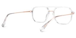 Lizbeth Aviator Clear Glasses3