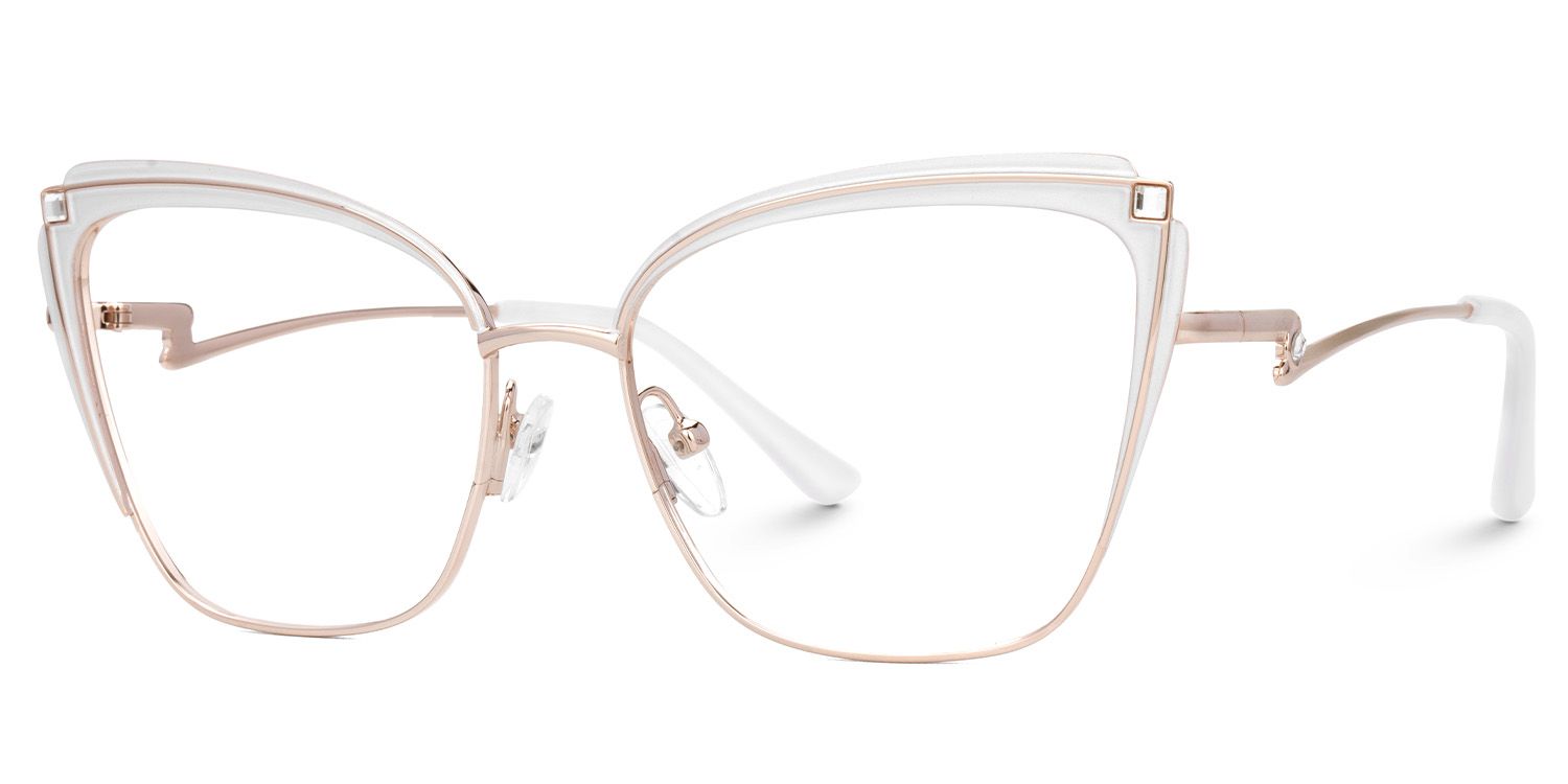 Mariely Cat Eye White Glasses | Zeelool2