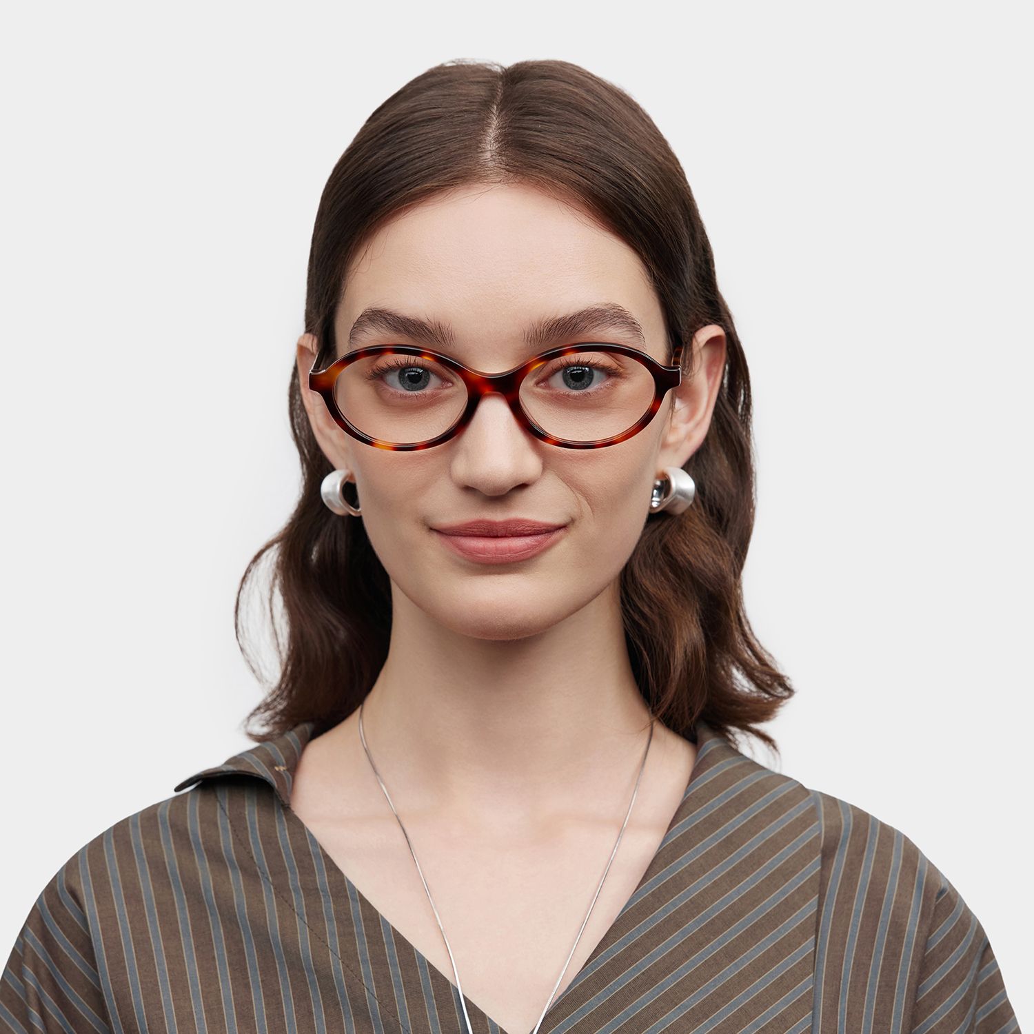Oval Tortoise Eyeglasses- Everly Acetate Frame Glasses