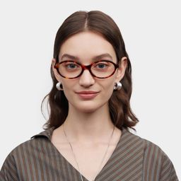 Everly Oval Tortoise Glasses0
