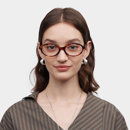 Everly Oval Tortoise Glasses0