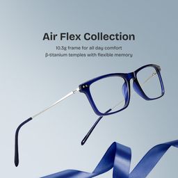 Eleanor Blue Rectangle Glasses0