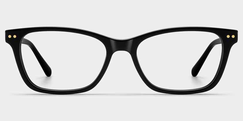 Juliana Black Rectangle Glasses
