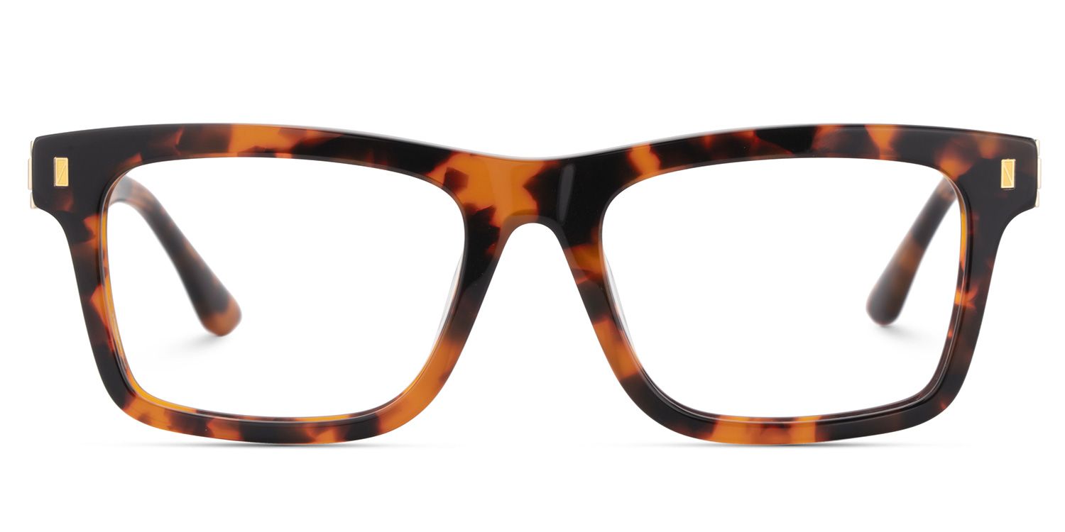 Men's Tortoise Eyeglasses With Rectangle Shape1