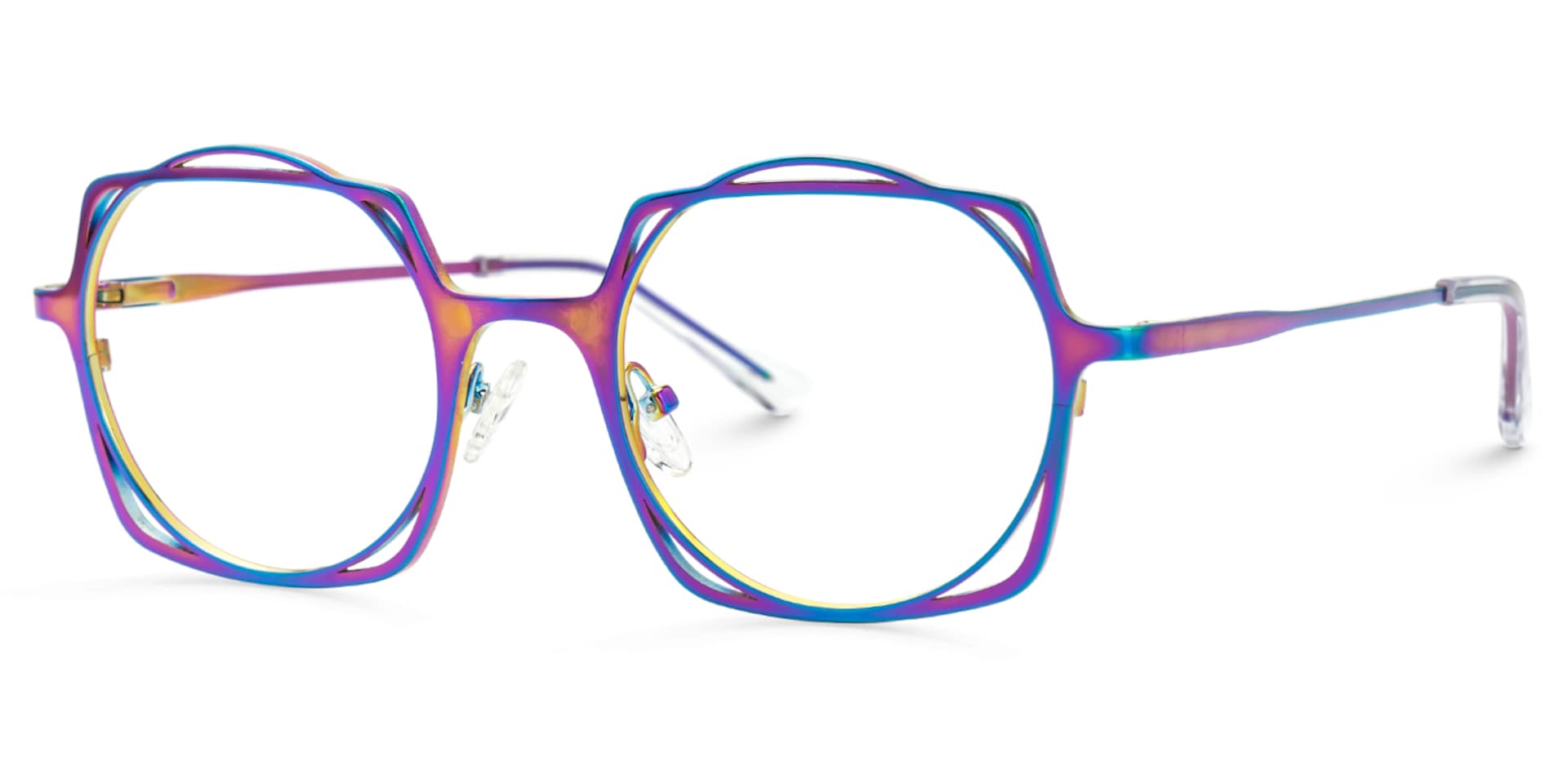 Modebe Iridescent Eyeglass Frames in Square Full-Frame  | Zeelool1