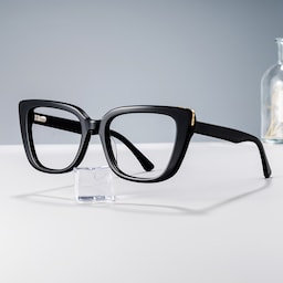 Lannez Rectangle Black Glasses0