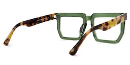 Daniela Rectangle Green Glasses4