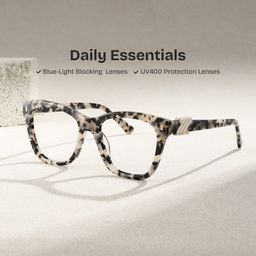 Mae Tortoise Square Glasses0