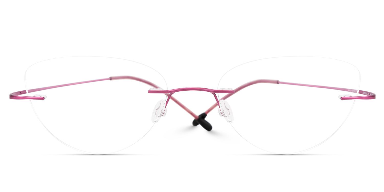Evelyn Cat Eye Pink Glasses | Zeelool Glasses0