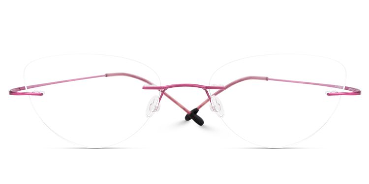 Evelyn Cat Eye Pink Glasses