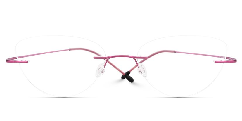 Evelyn Cat Eye Pink Glasses